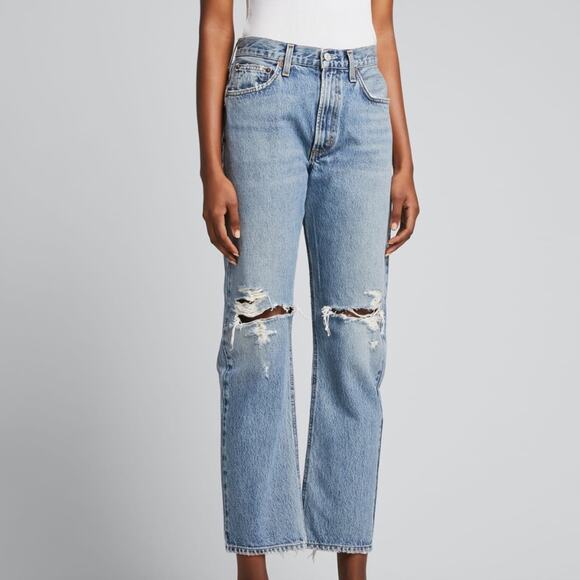 NWT AGOLDE Mia Mid Rise Straight Leg Jeans in Rule women’s jeans - Picture 4 of 9